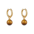 Tiger’s Eye Drop Hoops
