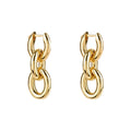 Triple Gold Hoop Drop Earrings