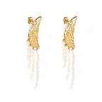 Moon and Pearls Statement Earrings