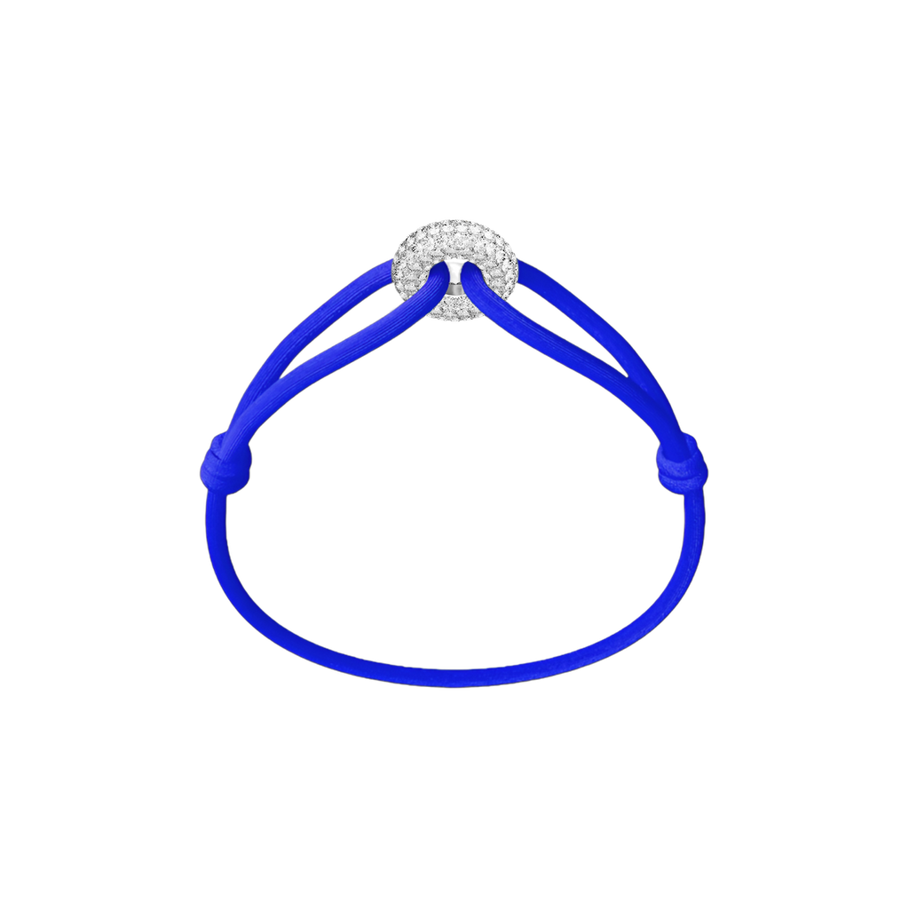 Silver Soho Pavé Cord Bracelet