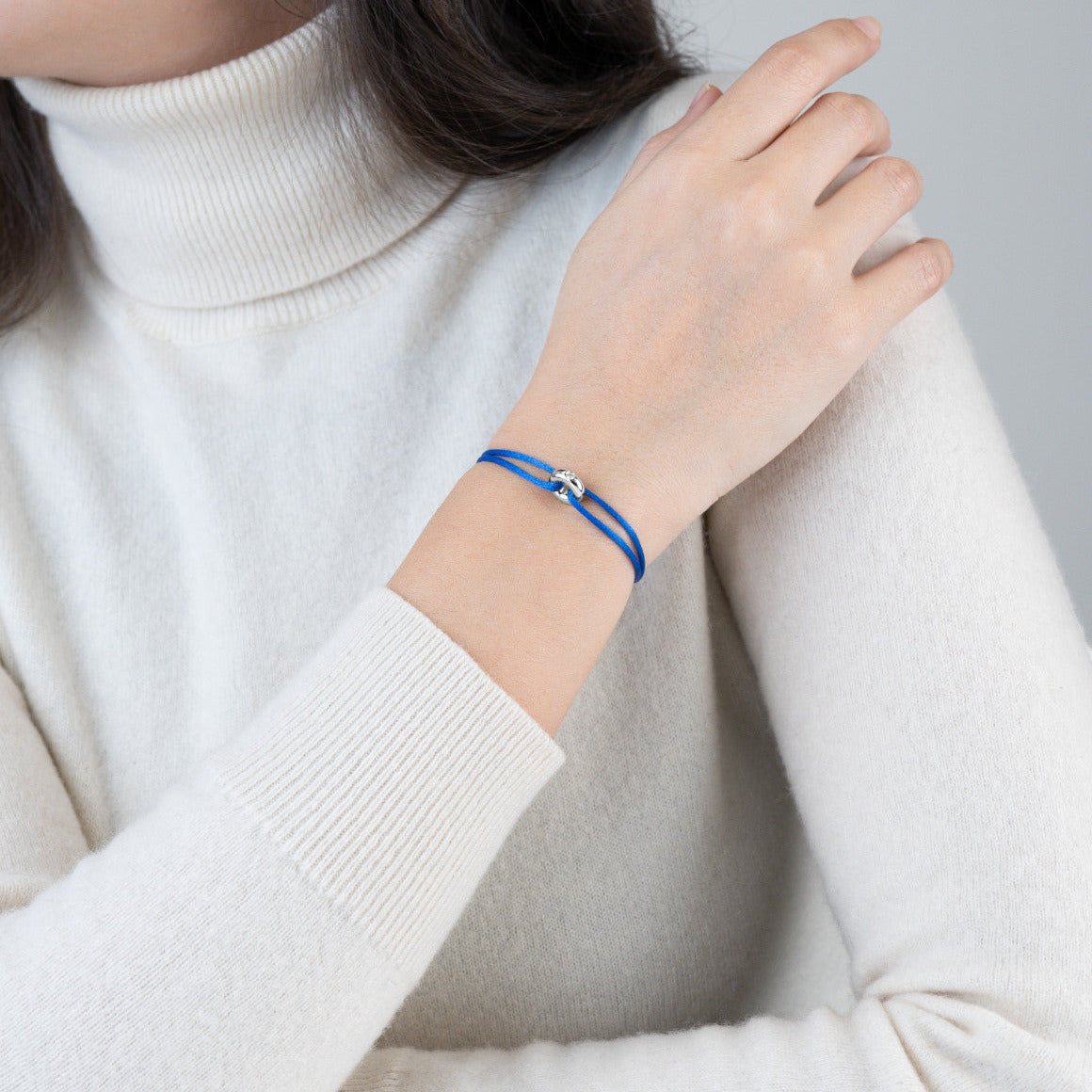 Mini Silver Soho Diamond Cord Bracelet