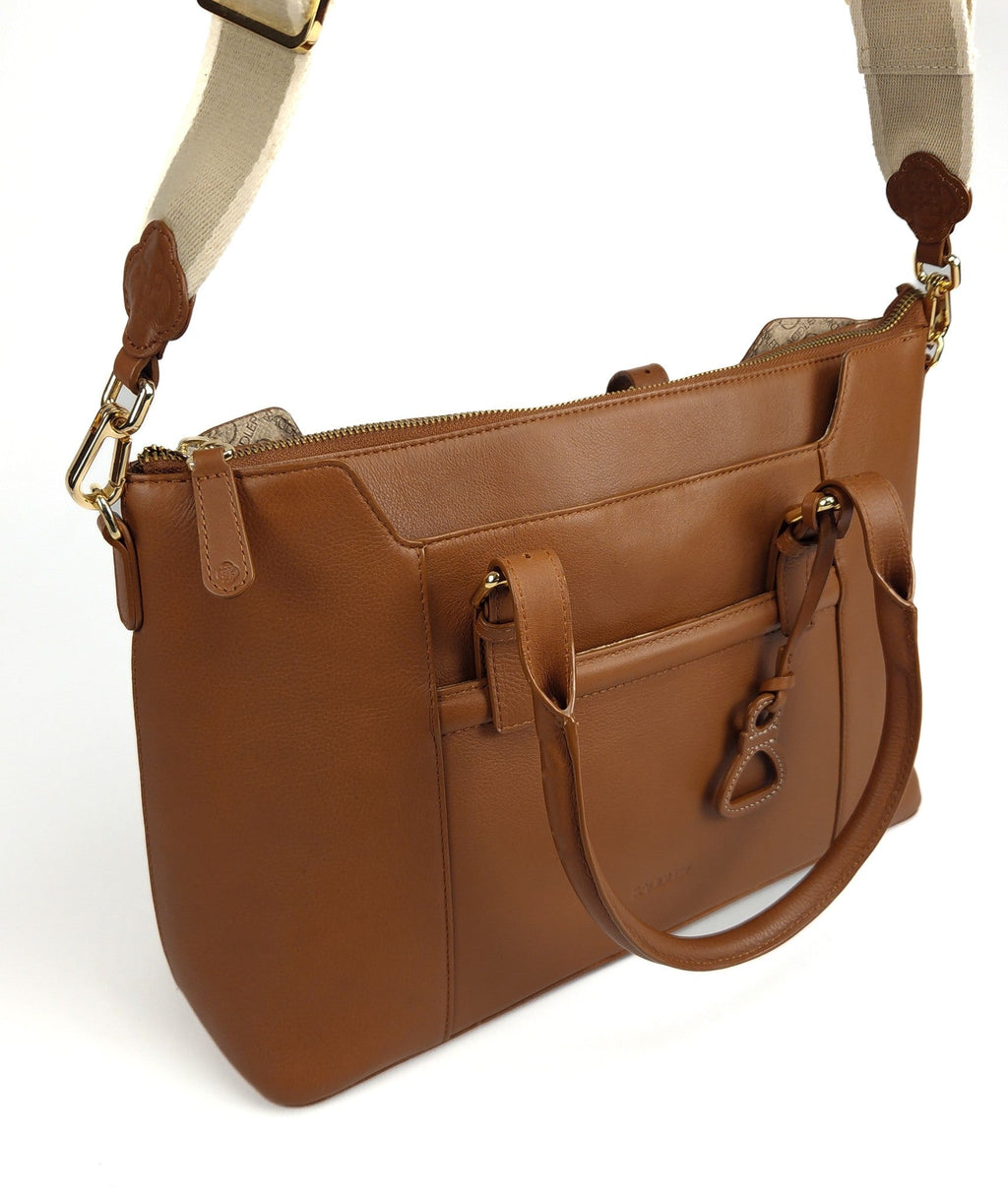 Elizabeth Leather Workbag  - Handmade by Saddler - Practical, Spacious & Elegant Design