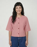Elle Burgandy Gingham Top