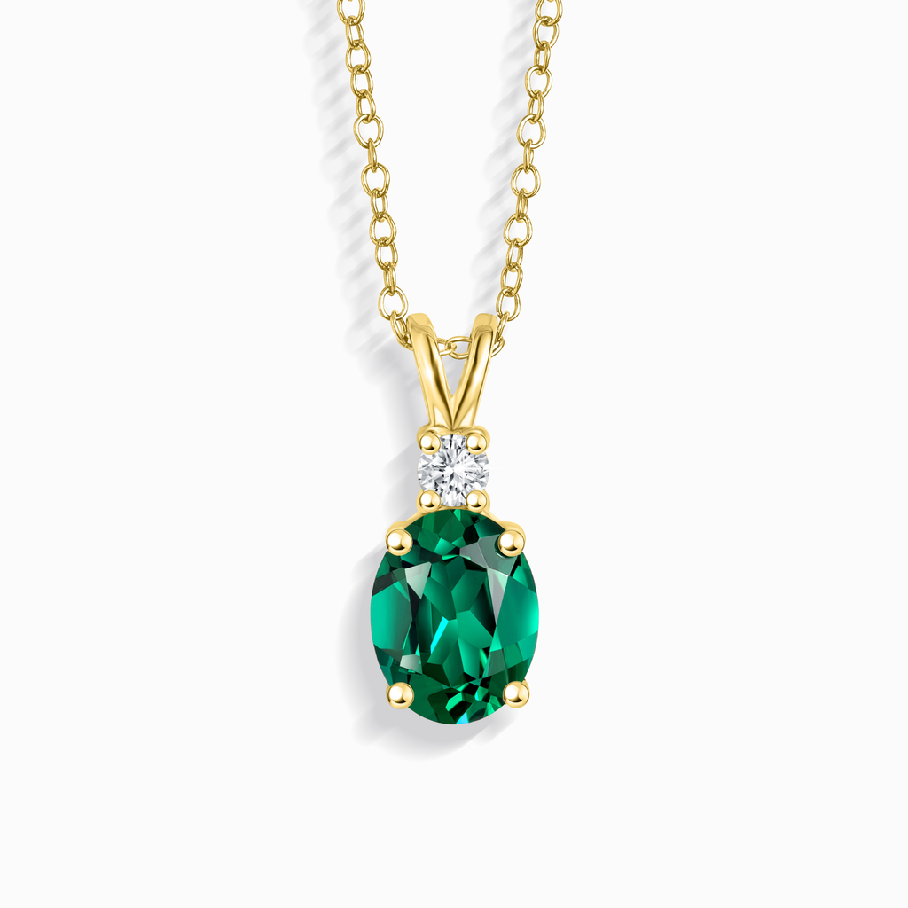 Emerald Pendant Necklace in 18k Gold Vermeil
