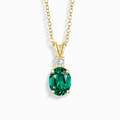 Emerald Pendant Necklace in 18k Gold Vermeil
