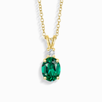 Emerald Pendant Necklace in 18k Gold Vermeil