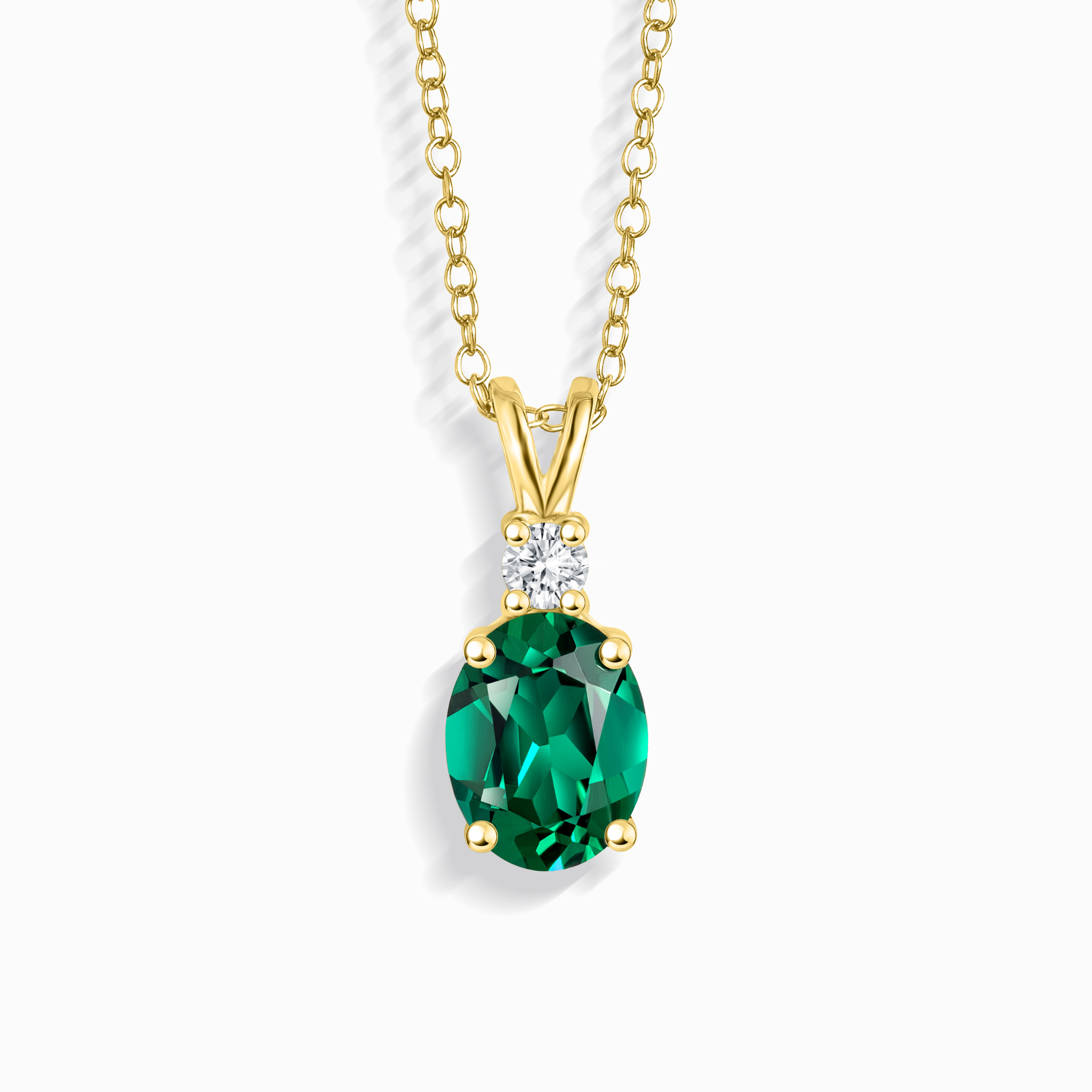 Emerald Pendant Necklace in 18k Gold Vermeil