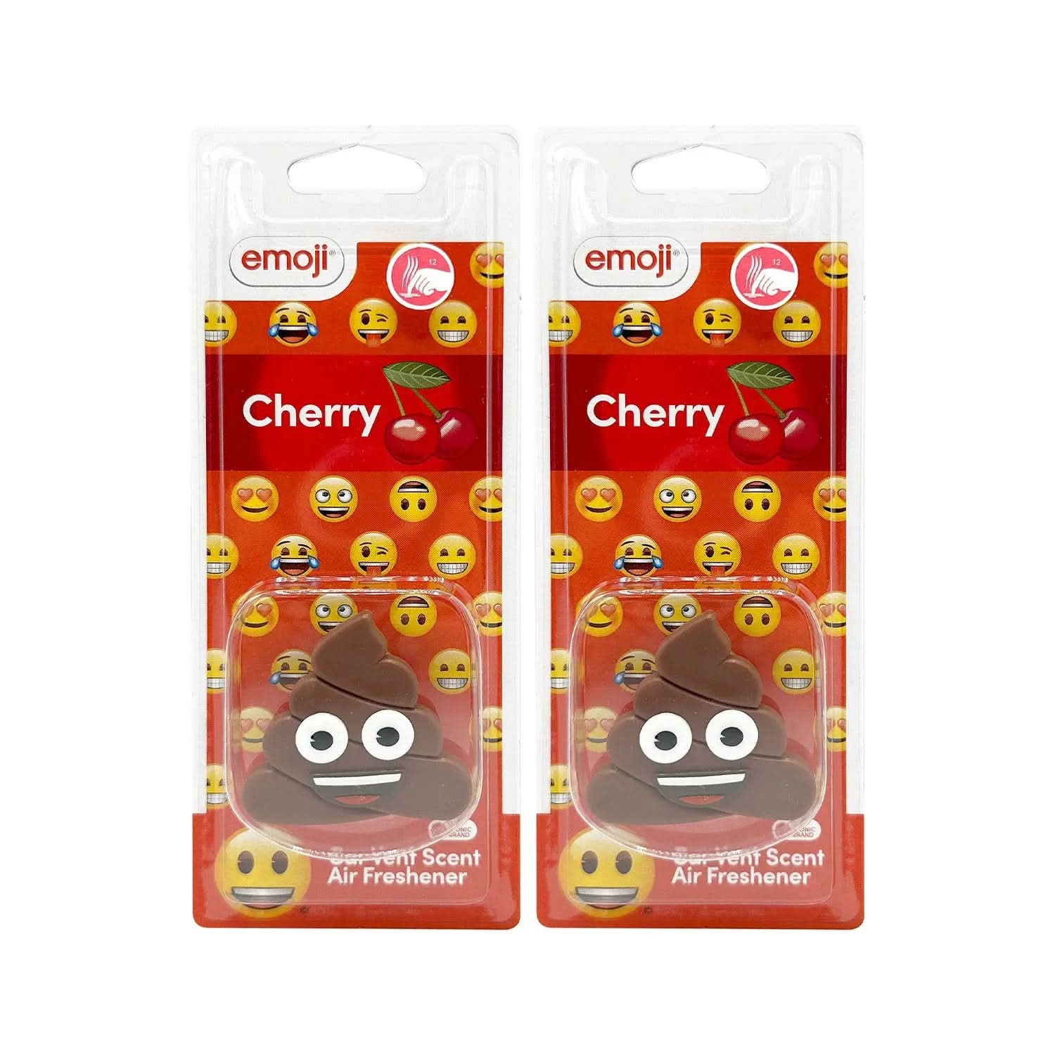 Emoji® Poo Vent Clip Car Air Freshener - Cherry Scent