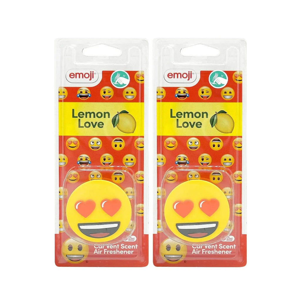 Emoji® Heart Eyes Vent Clip Car Air Freshener - Lemon Love Scent