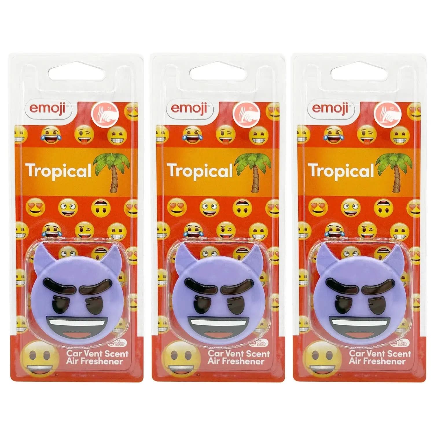 Emoji® Devil Vent Clip Car Air Freshener - Tropical Scent