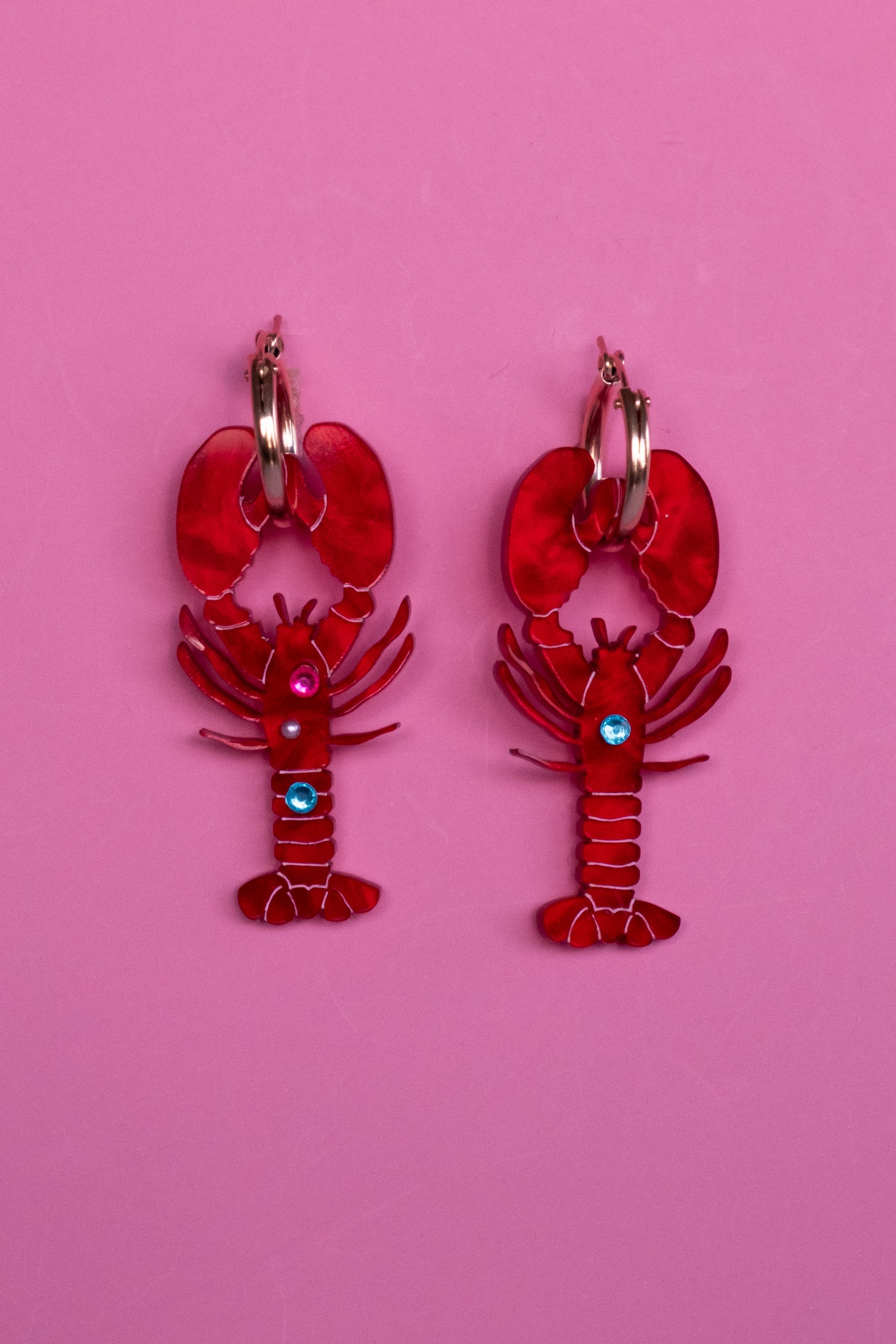Lobster Hoop Earrings