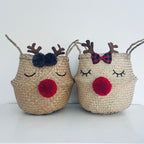 Reindeer pom pom basket - Medium