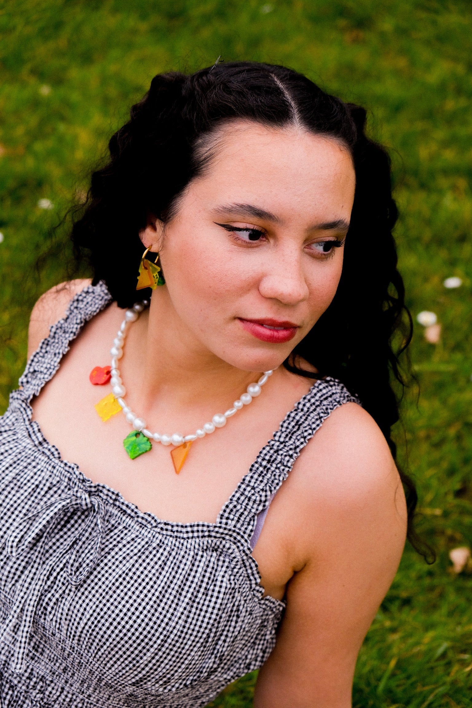Sandwich Pearl Necklace