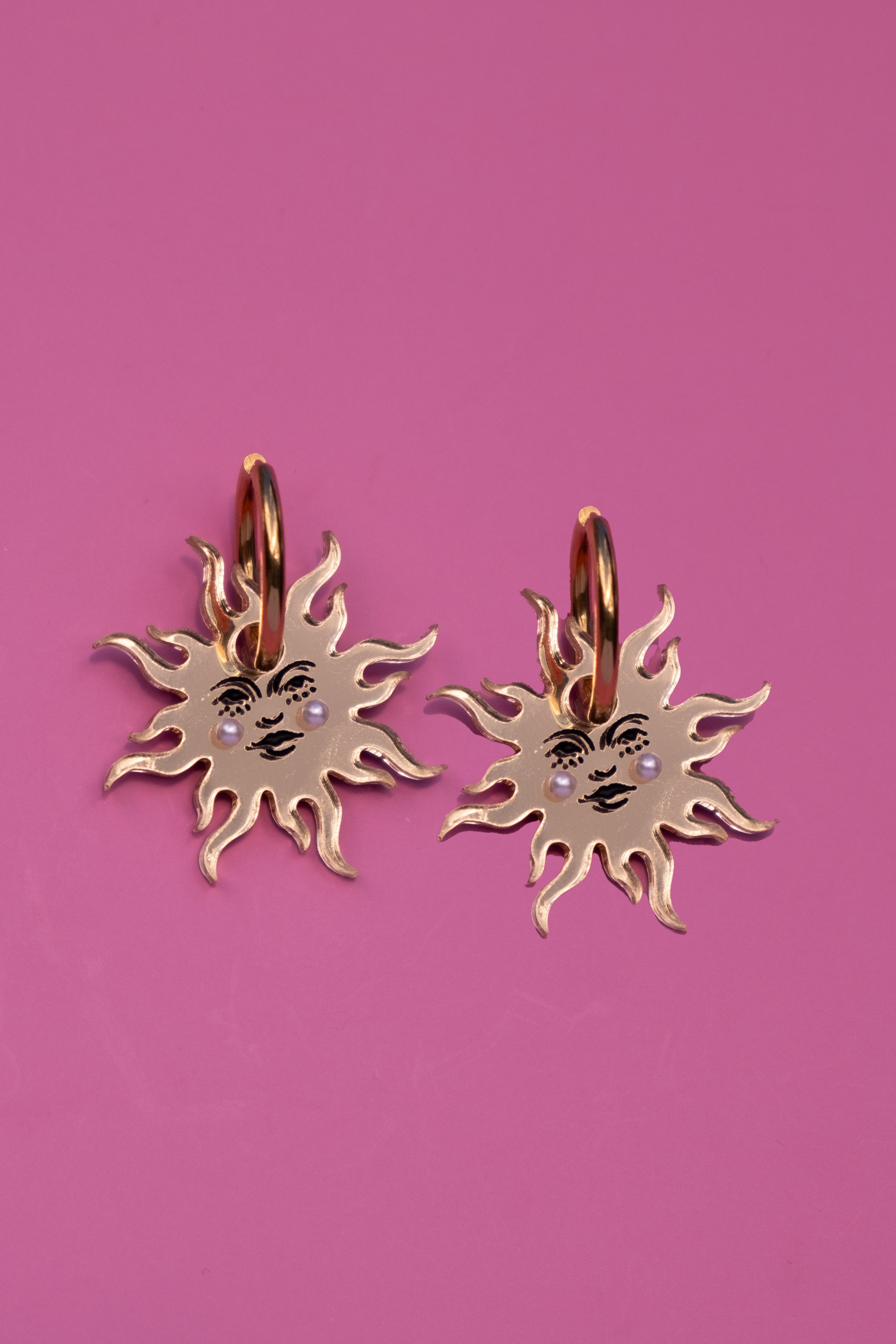 Peaceful Sun Hoop Earrings