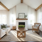 Farmhouse Coffee Table With X Legs