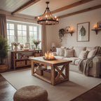 Farmhouse Coffee Table With Shelf