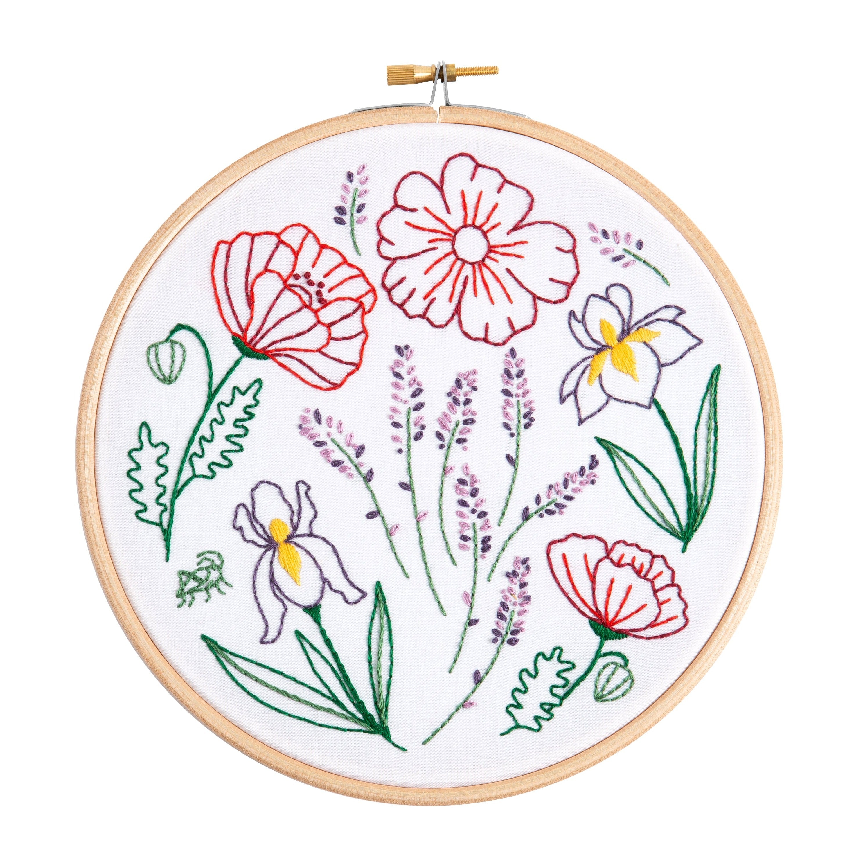 Fields of Provence Botanical Embroidery Kit for Beginners