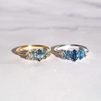 Ombre Blue Topaz Ring in 18k Gold Vermeil