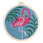 Flamingo Cross Stitch Kit for Beginners