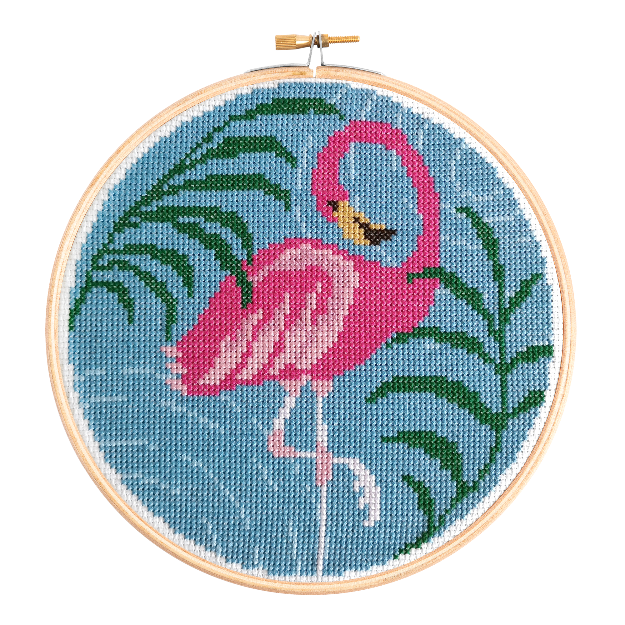 Flamingo Cross Stitch Kit for Beginners