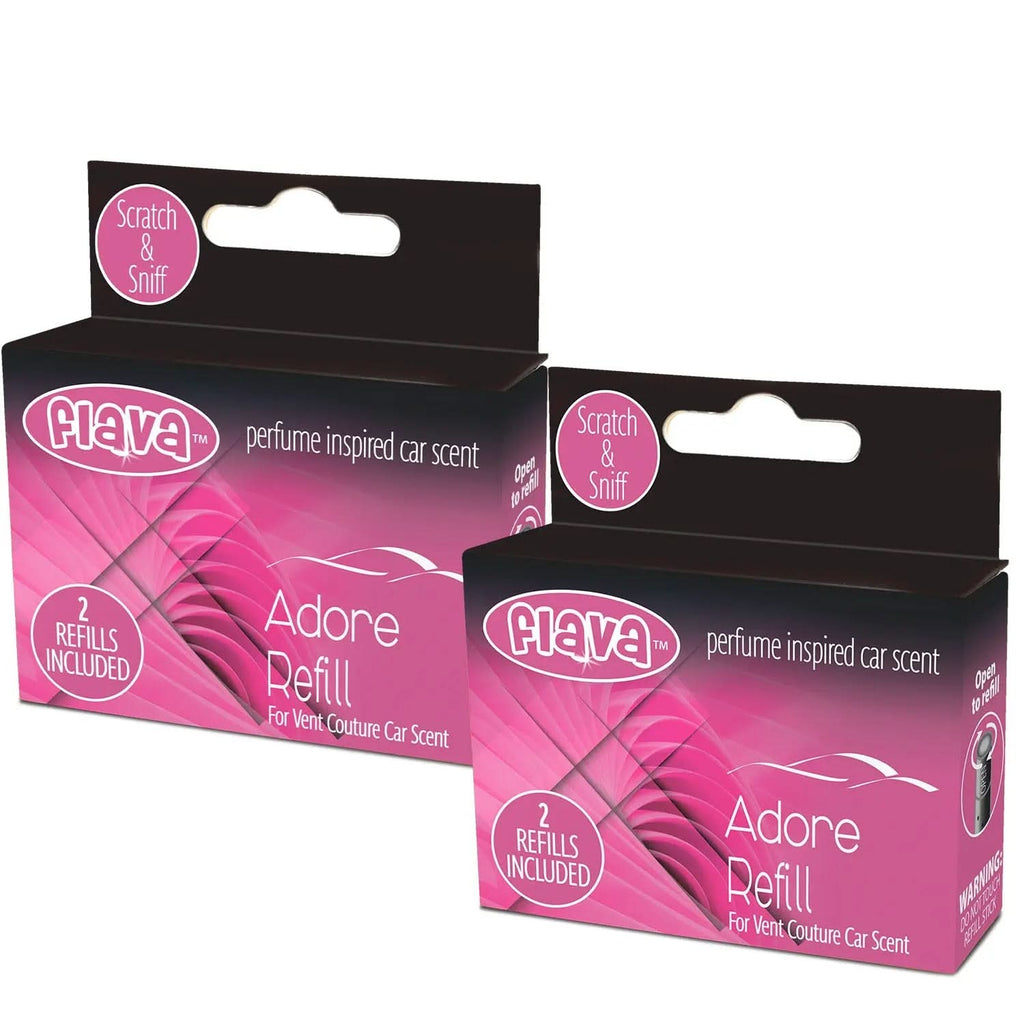 Flava Couture 2 Pack Refill Stick For Refillable Vent Car Air Fresheners - Adore
