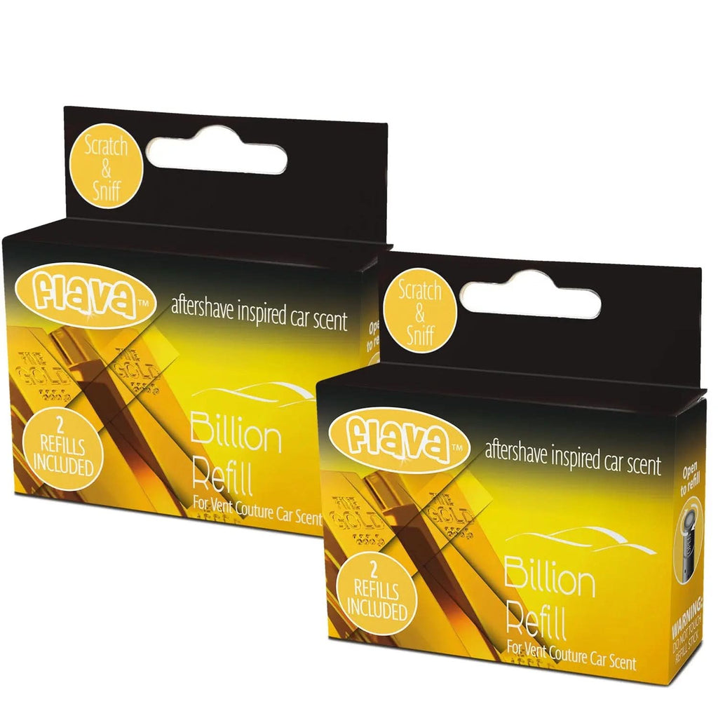 Flava Couture 2 Pack Refill Stick For Refillable Vent Car Air Fresheners - Billion