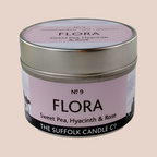 FLORA - Sweet Pea, Hyacinth and Rose - handmade soy candle - 100g