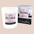 FLORA - Sweet Pea, Hyacinth and Rose - handmade soy candle - 200g - white glass