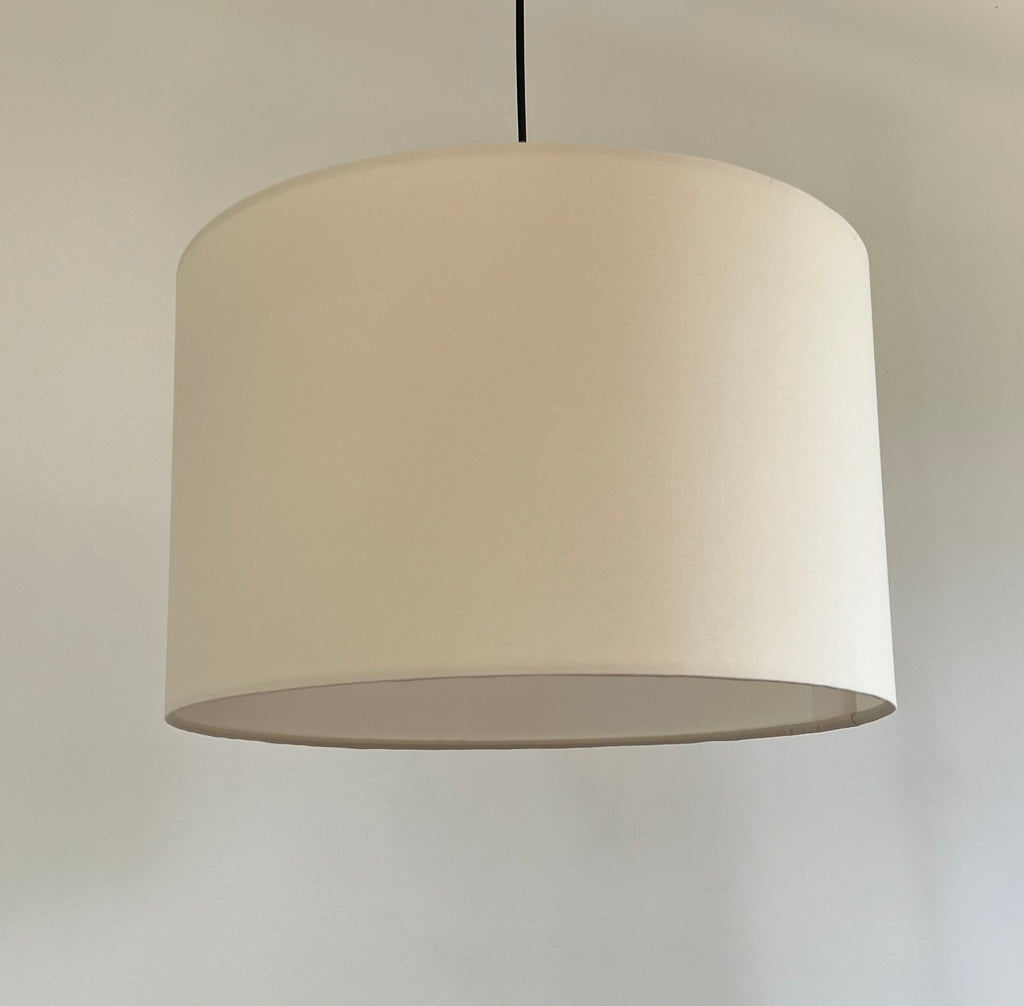 Cream Cotton Drum Lampshade | Handmade Ceiling Light Shade | Bespoke UK