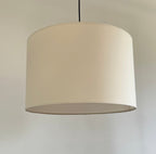 Cream Cotton Drum Lampshade | Handmade Ceiling Light Shade | Bespoke UK