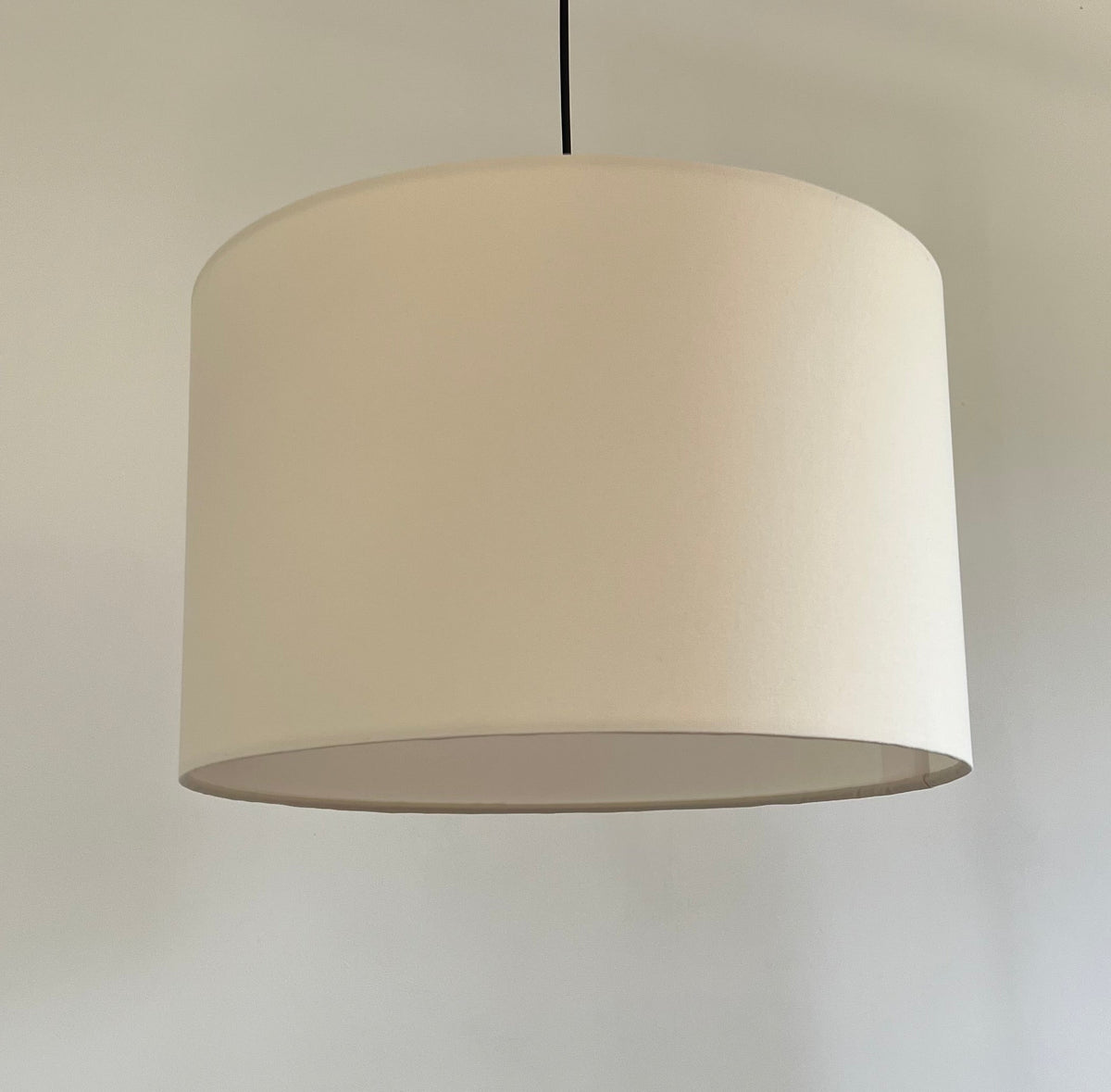 Cream Cotton Drum Lampshade | Handmade Ceiling Light Shade | Bespoke UK