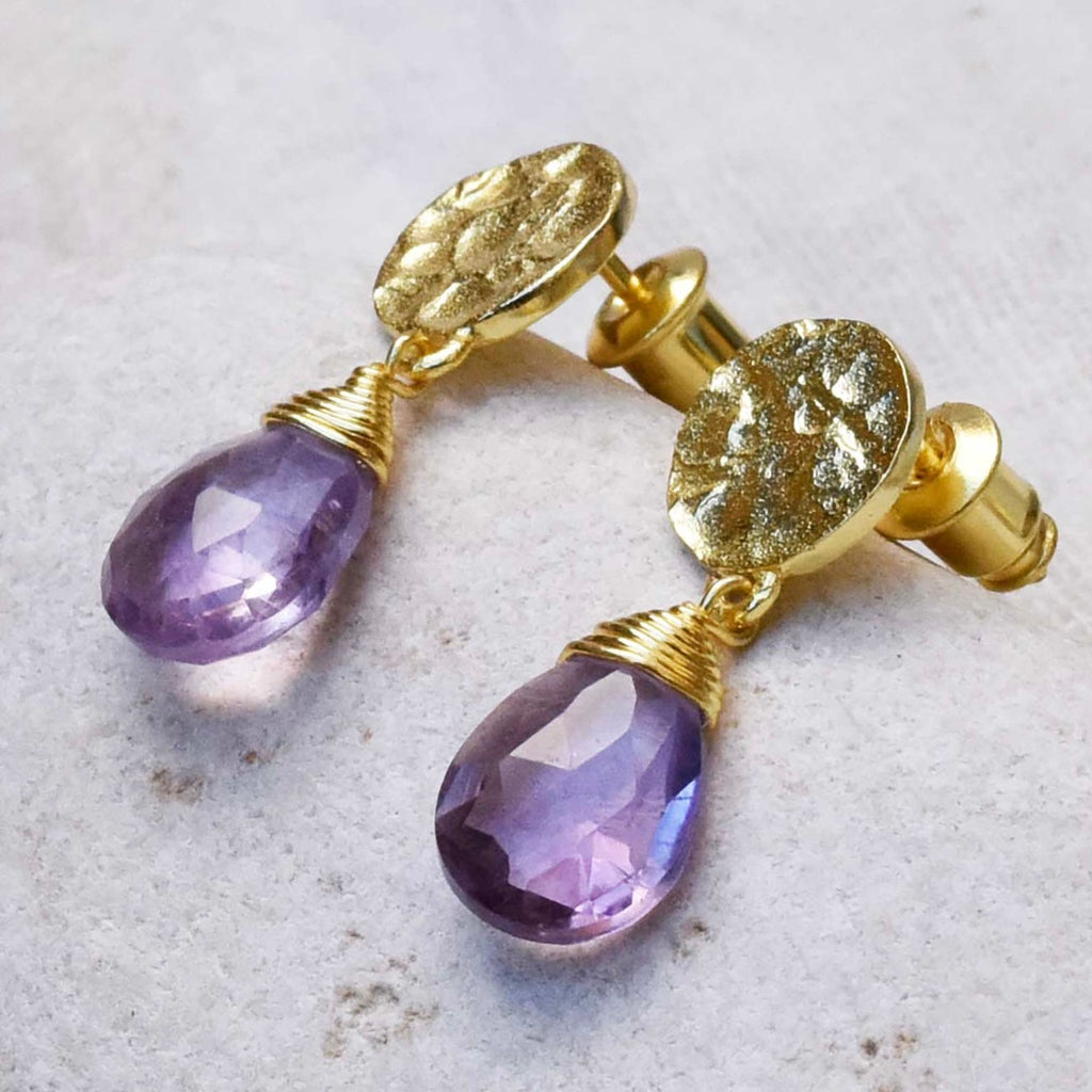 Classic Athena Kate Drop Earrings Amethyst