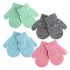 4 Pack Cute Baby Mittens for Winter | Baby Boys & Girls Gloves
