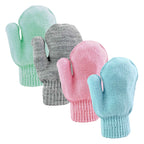 4 Pack Cute Baby Mittens for Winter | Baby Boys & Girls Gloves