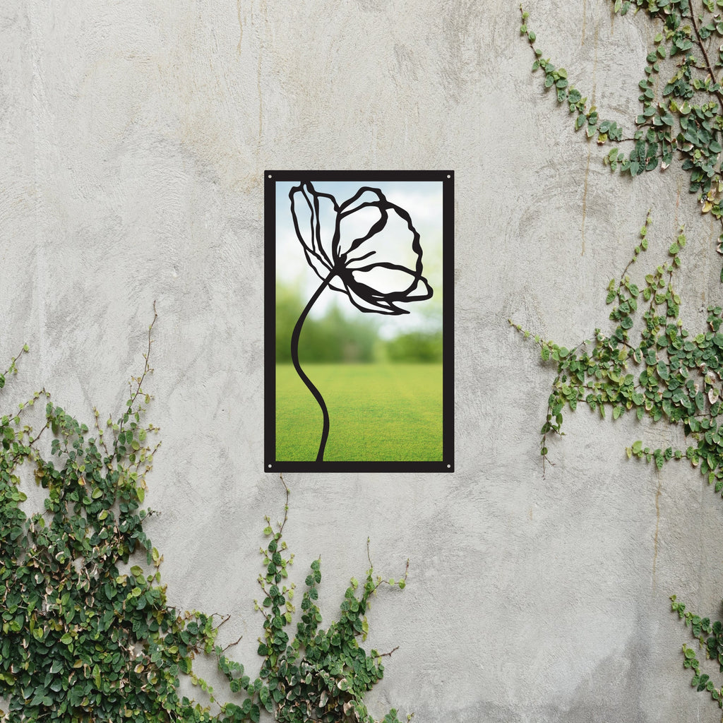 Poppy Flower Garden Mirror