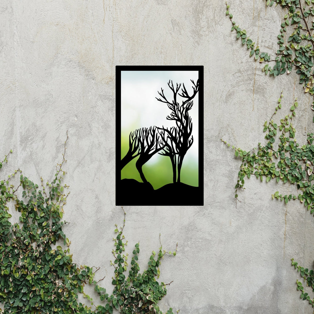 Turning Stag Garden Mirror