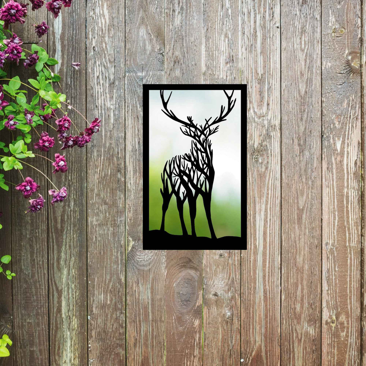 Staring Stag Garden Mirror