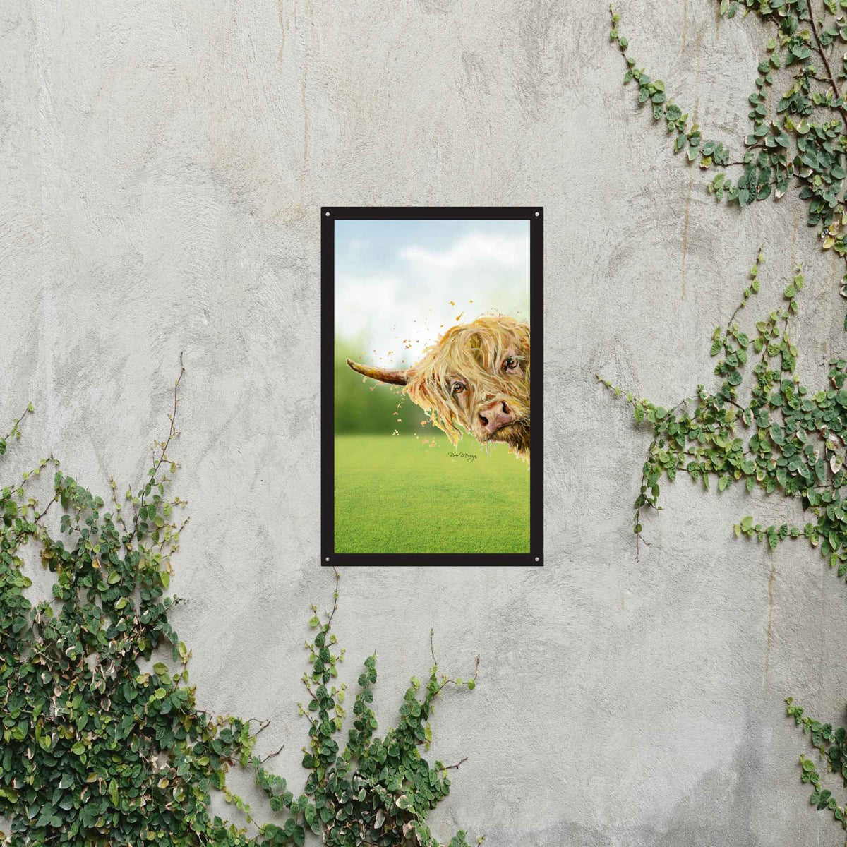 Highland Cow Garden Mirror