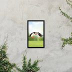 Puffin Couple Garden Mirror