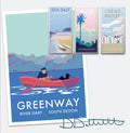 River Dart Print - Vintage Greenway Travel Poster Devon by BeckyBettesworth (greenway-river-dart-fishing-boat)
