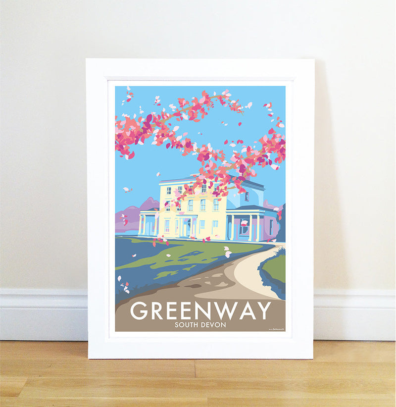 Agatha Christie Print – Greenway House Vintage Travel Poster by BeckyBettesworth (greenway-house)