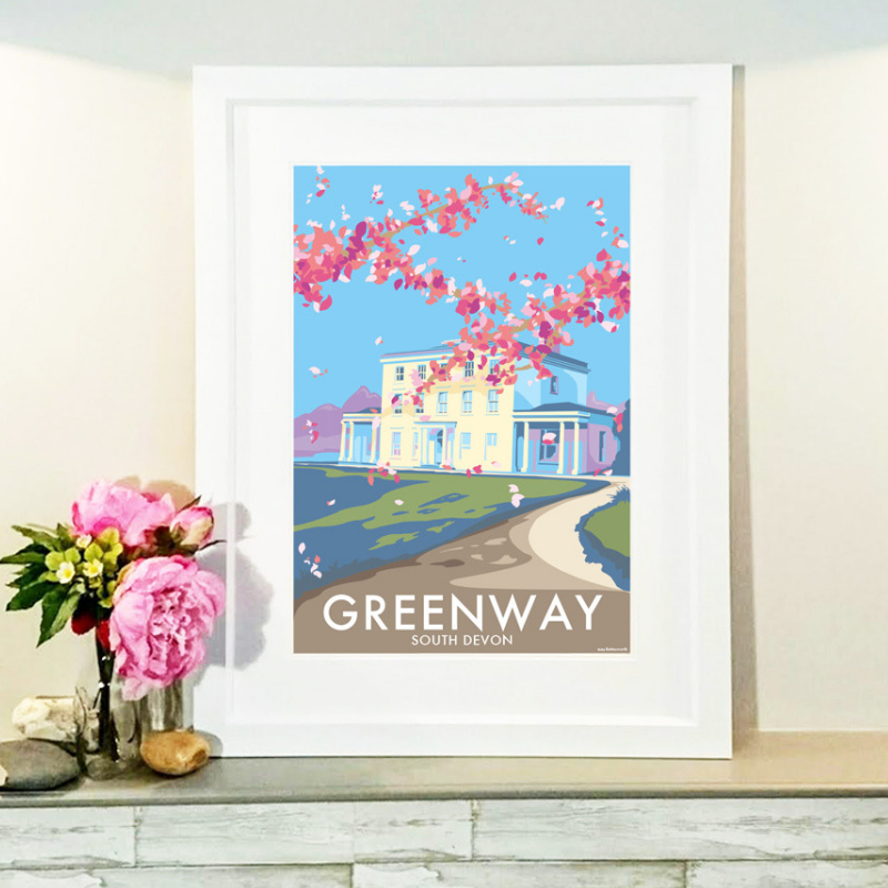Agatha Christie Print – Greenway House Vintage Travel Poster by BeckyBettesworth (greenway-house)