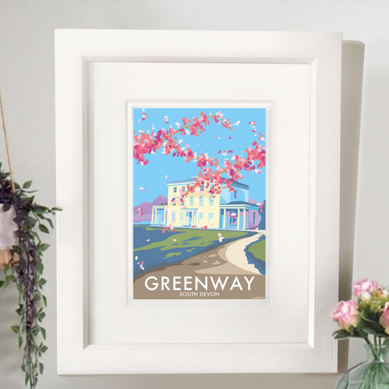 Agatha Christie Print – Greenway House Vintage Travel Poster by BeckyBettesworth (greenway-house)