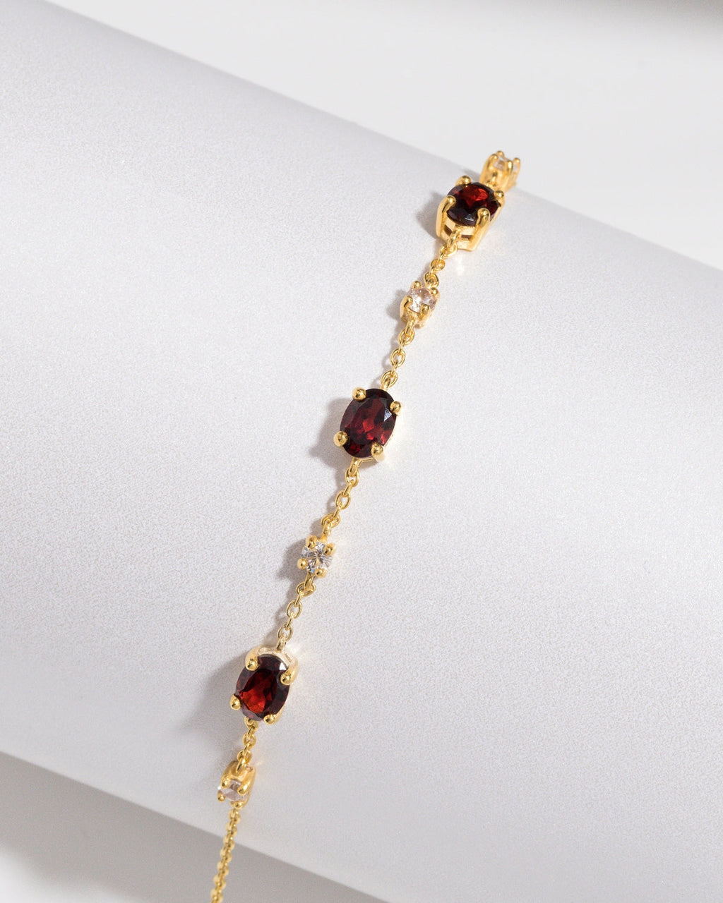 Mini Set 2 - Garnet Jewellery Set in 18k Gold Vermeil