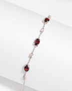 Garnet Bracelet in Sterling Silver