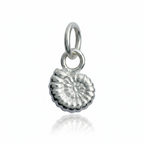 Ammonite Fossil Silver Charm