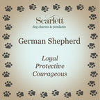 German Shepherd Personalised Silver Dog Tag Necklace