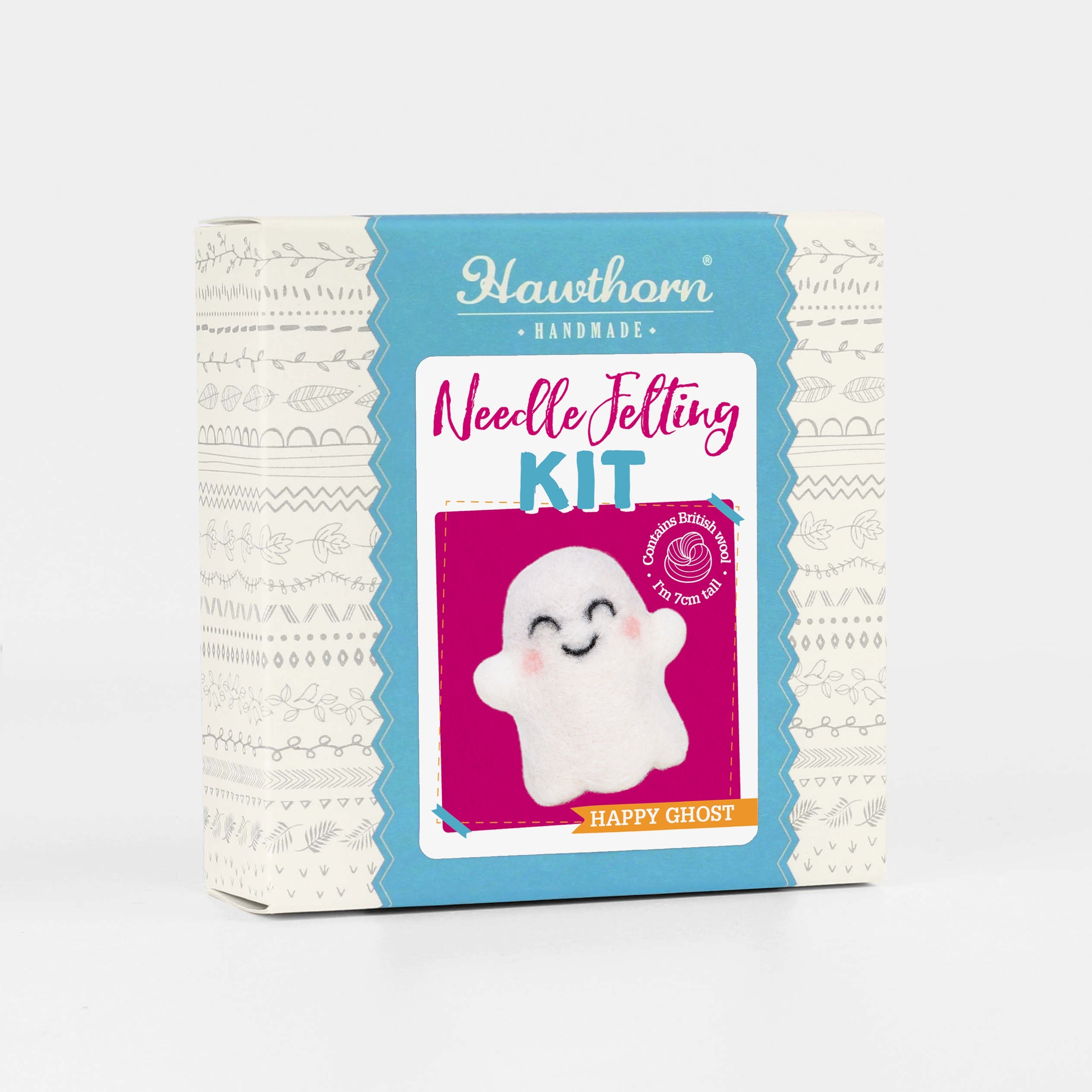 Happy Ghost Needle Felting Kit for Halloween