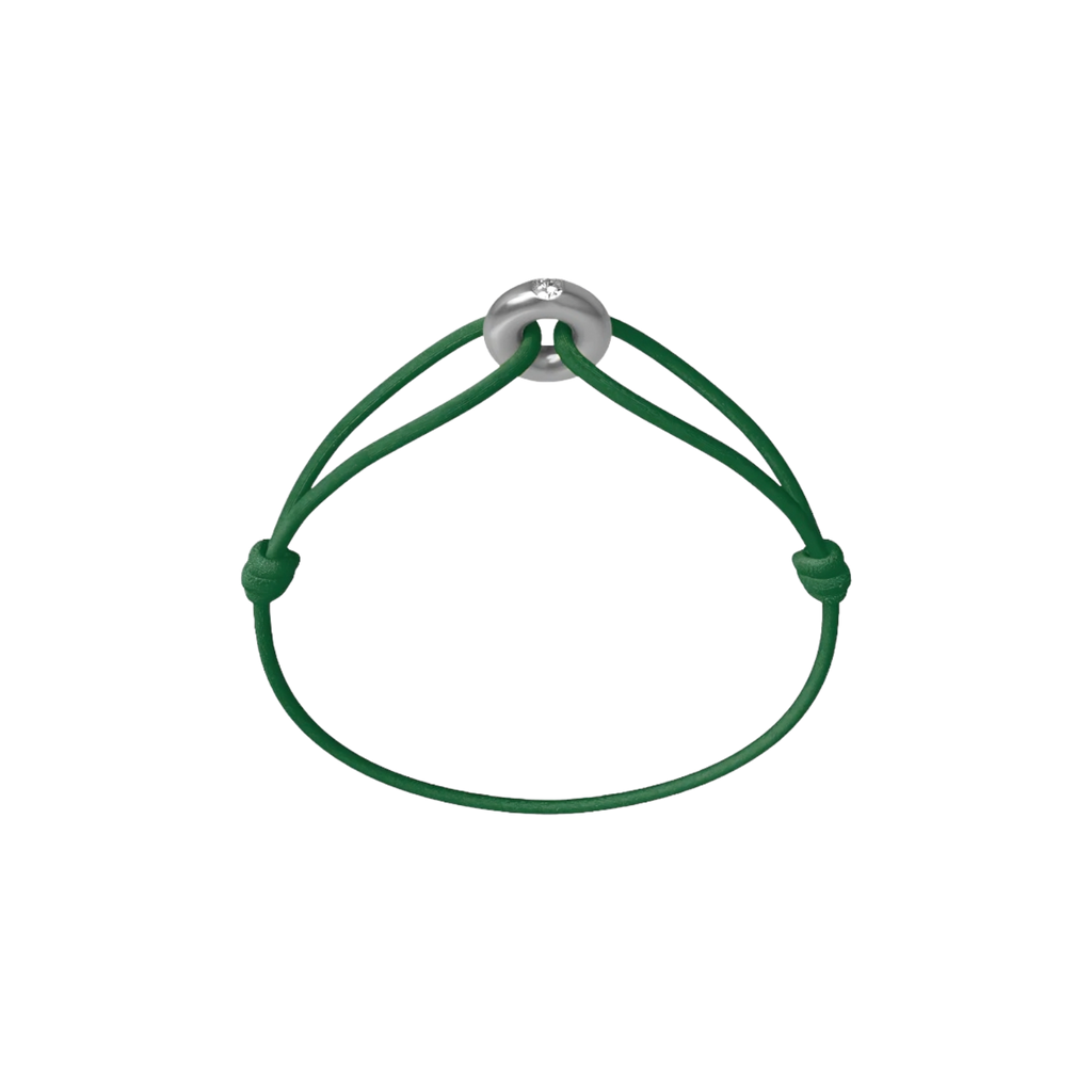 Mini Silver Soho Diamond Cord Bracelet