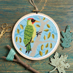 Green Woodpecker Cross Stitch Kit for Beginners